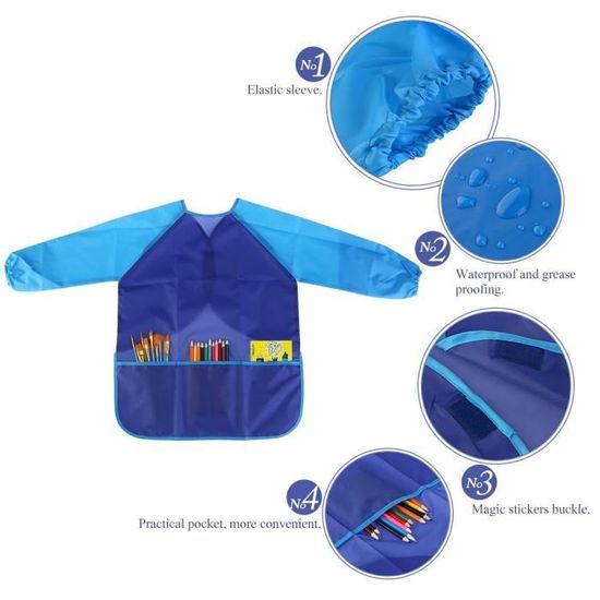 RosyFate Tablier De Peinture Imperméable Pour Enfant, Art Smock
