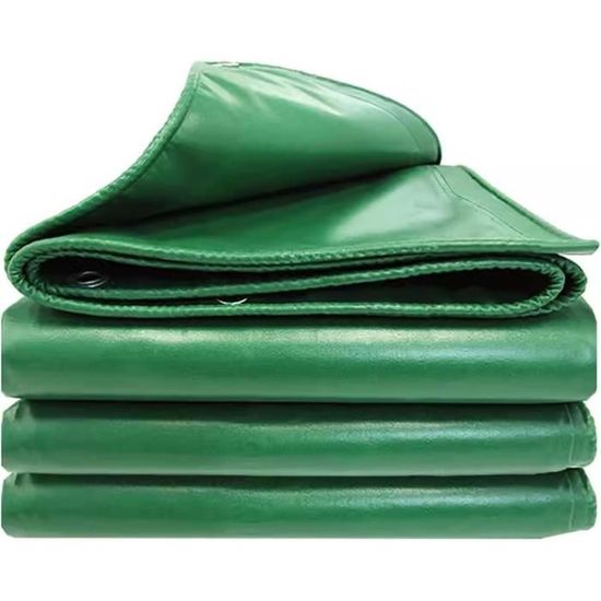 Bâche De Protection Polyéthylène Verte 3.5m X 6m - Imperméable, Anti-UV, Renforcée Avec œillets Aluminium, Pour Jardin, Piscine, Voiture, Bois