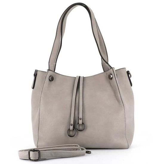 Flora and Co Sac A Main Bandouliere avec Franges GRIS CLAIR Cdiscount Bagagerie Maroquinerie