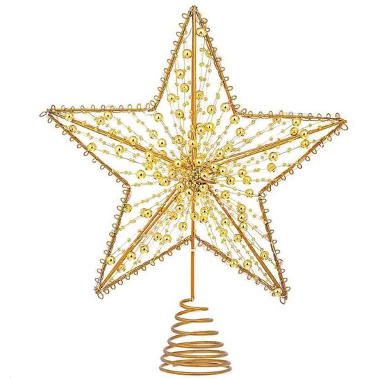 Boule de noel,décoration lumineuse pour arbre de noël, Design étoilé creux - Type Golden