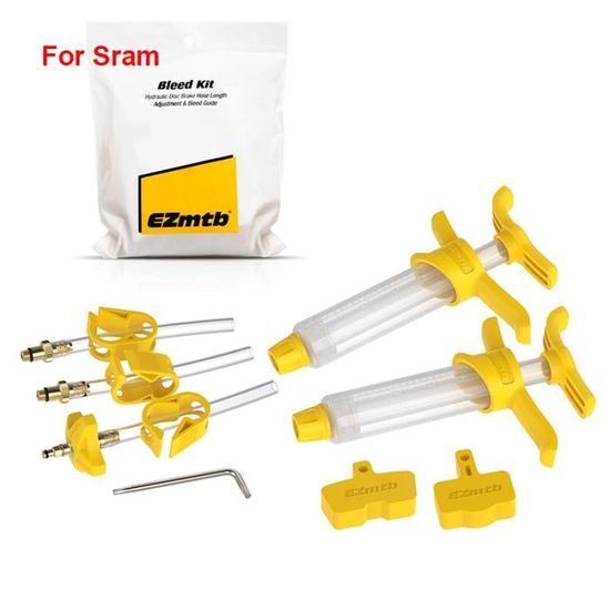 Kit De Purge Frein Vélo UIYU - Compatible Shimano, Magura, Tektro, SRAM, Avec Seringue, Adaptateurs