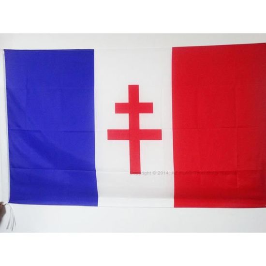 Drapeau De Table France Général De Gaulle – 21x14 Cm – Hampe 25 Cm – Socle Plastique Noir – Décoration Bureau Ou événement