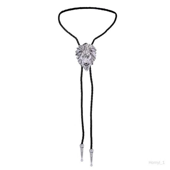 Cravate Bolo Tie Western En Argent Avec Améthyste - Plaque Décorative