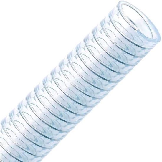 FLEXTUBE GR Tuyau Spirale PVC 50mm - Aspiration Refoulement Eau Usées - Vendu Au Mètre