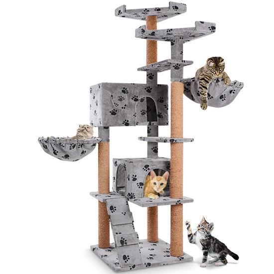 Arbre A Chat Geant Grands Chats 163 Cm Design Gris Avec Pattes Xl Avec Hamac Maisonnette Grotte Griffoir Grattoir Jouet Cdiscount Animalerie Arbre A Chat Geant Grands Chats 163 Cm Design Gris Avec Pattes Xl Avec Hamac Maisonnette Grotte Griffoir Grattoir Jouet Cdiscount Animalerie
