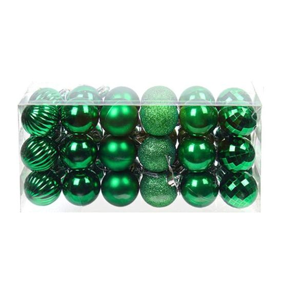 16 Pcs Boules De Noël En Plastique De 4cm, Pendentifs Suspendus Pour D Coration De Sapin De No L Int Rieur Nouvel An