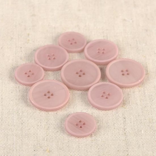 Lot De 6 Boutons Ronds En Résine - Tailles 15mm à 30mm - Blanc 28mm - Pour Couture, Rénovation Vêtements