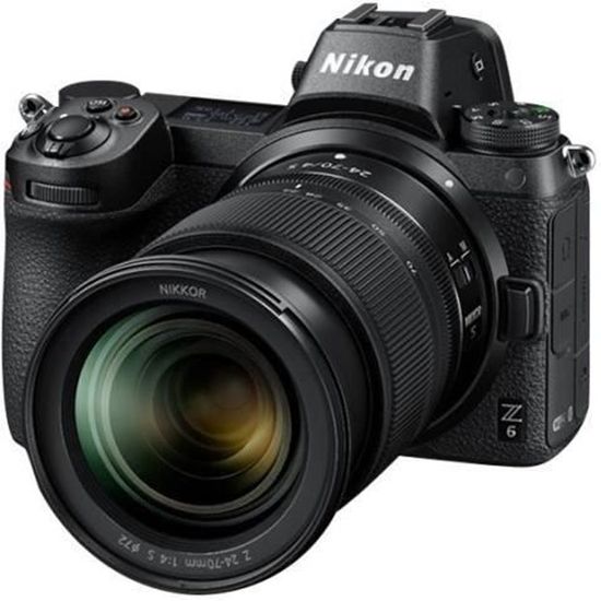 Appareil photo hybride NIKON Z6 Noir - 24,5Mp + Objectif 24-70mm f/4 - Vidéo 4K