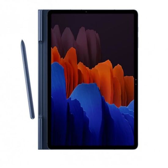 Book Cover Galaxy Tab S7+ (SM-T970) Denim Blue 2 Positions Rangement S Pen Design Fin et Elegant SAMSUNG - EF-BT970PNEGEU Bleu