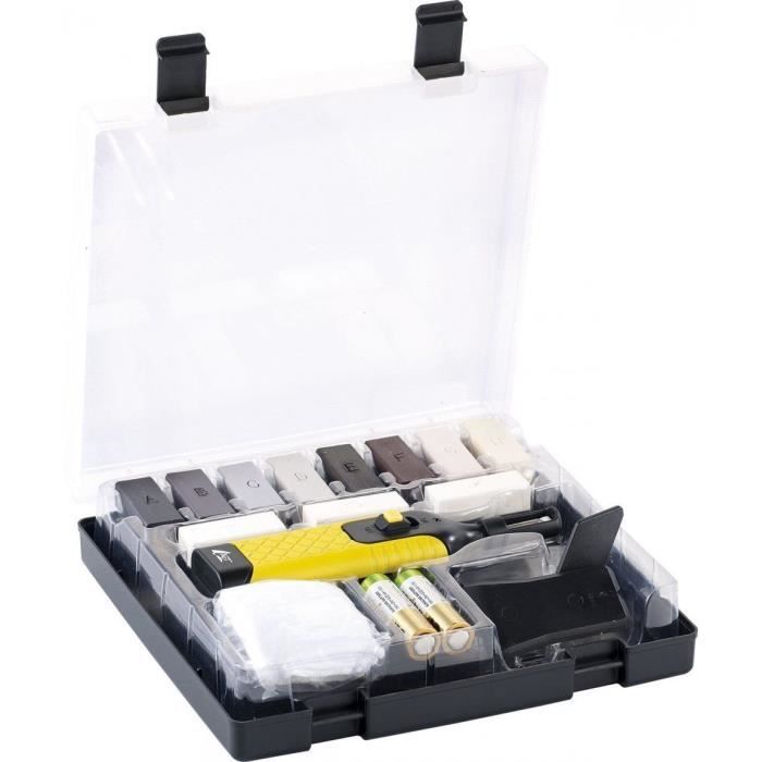 Kit de réparation pour sols et revêtements plastiques - 11 couleurs
