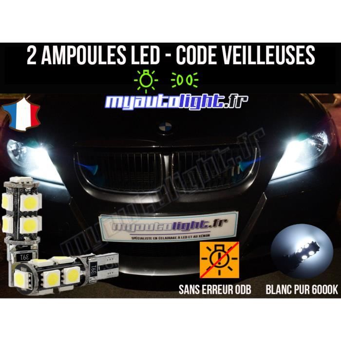 BMW E90 E91 2 Ampoules LED Blanc Plaque immatriculation anti erreur Canbus