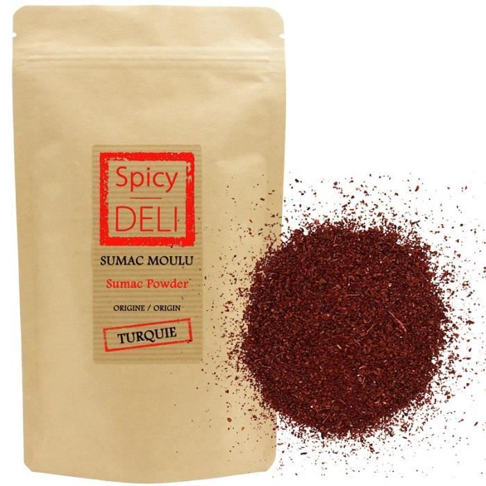 Sumac Moulu 200g. Sachet kraft refermable. QUALITE TOP