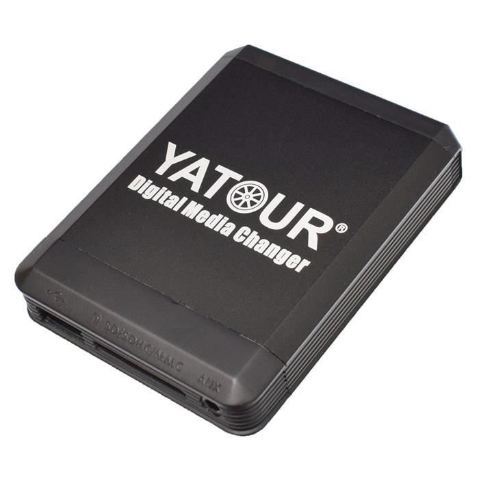 Yatour YT-M07-VW12 Adaptateur autoradio USB, SD, AUX compatible avec iPhone, iPod, iPad, AUX pour VW, Audi, Seat ,Skoda