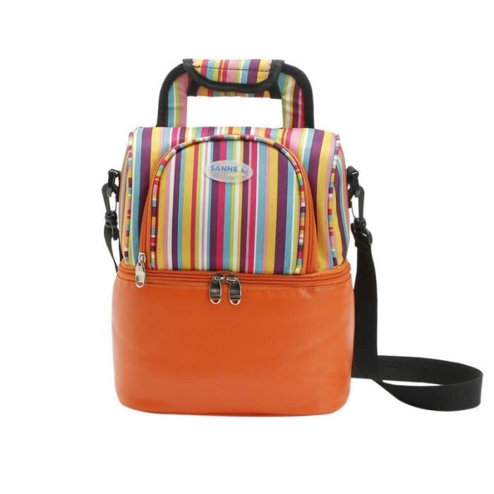 Orange -SANNE – sac à déjeuner isotherme pour pique nique, 9l, multifonction, pour femmes, YQ822