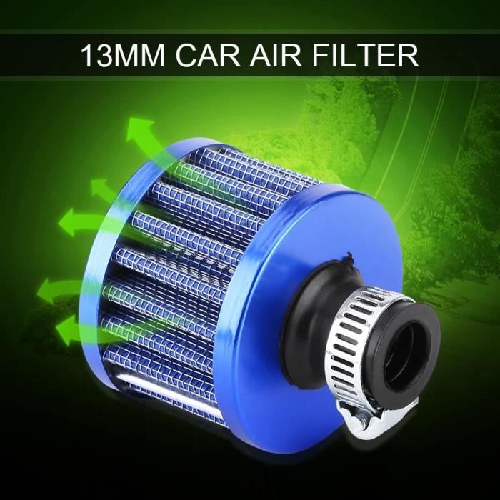 Ashata Filtre à air Kit de filtre d'admission d'air froid de voiture universel 13mm reniflard de couvercle d'évent de carter