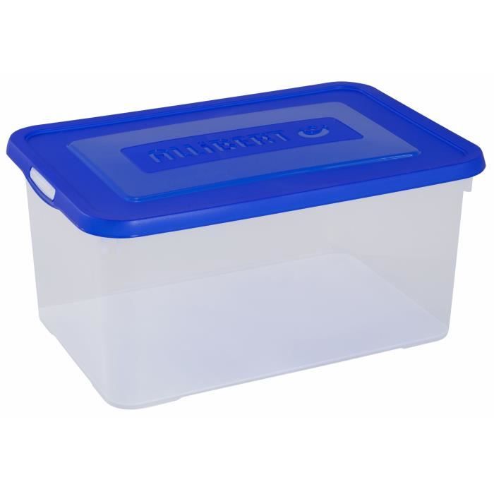 Boîte de rangement bleu 50 L - 243816