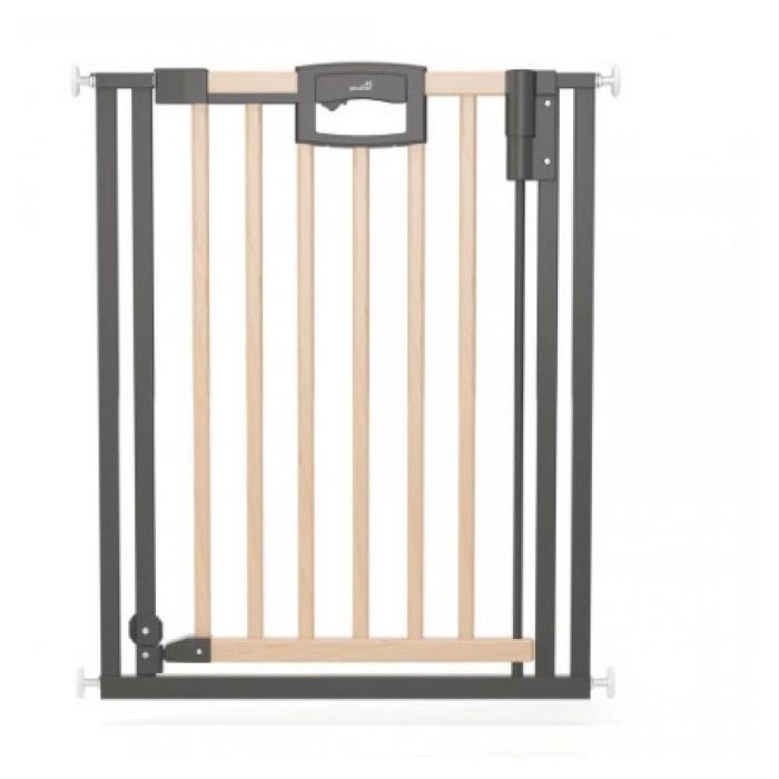 Barrière de porte et d'escalier Easylock Wood Plus 80,5 cm - 88,5 cm Natur-Anthrazit