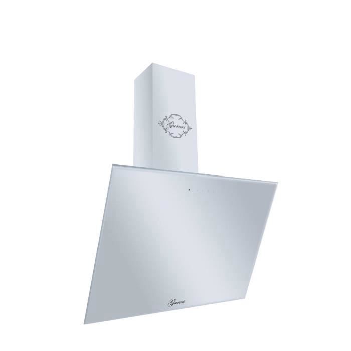 GURARI Hotte murale GCH 286 WH 8 Prime, 80 cm, verre blanc, classe d'efficacité énergétique A, 1000 m³/h