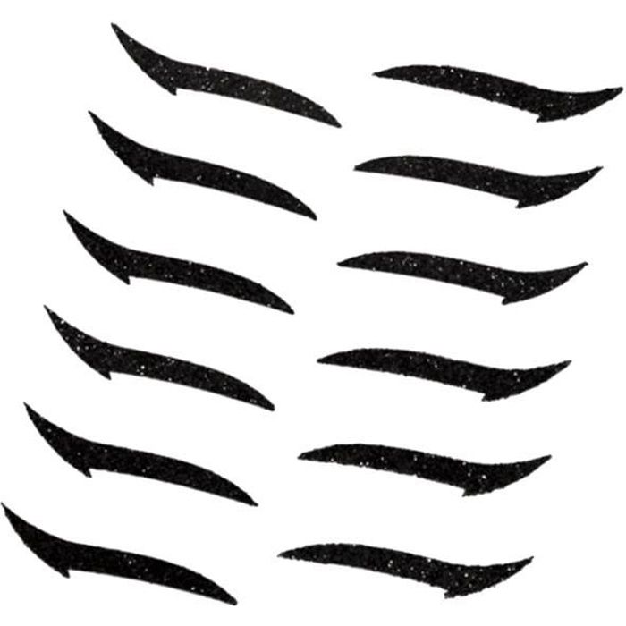 Professionnel Eyeliner Autocollants Fard À Paupières Set Eye-Liner Autocollant Kit Cat Eye Style Eyeliner Fard 6 paires noires A