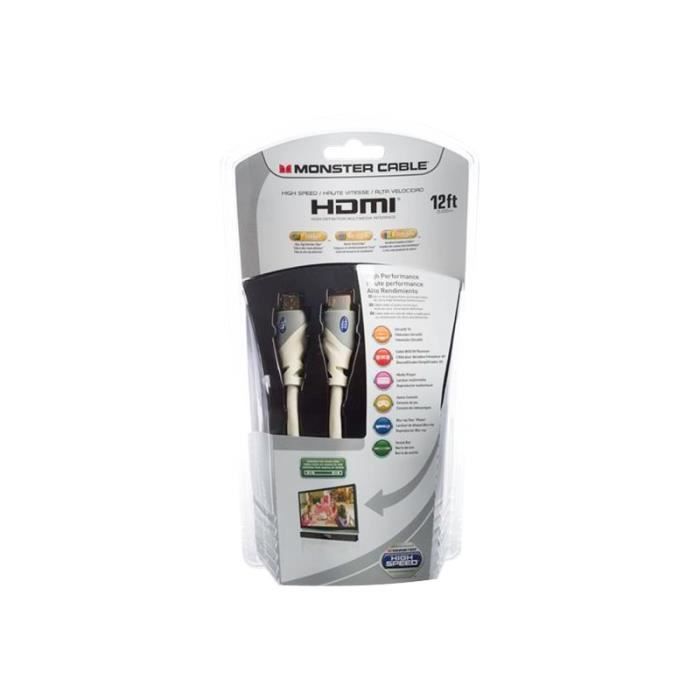 Monster Essentials High Performance Câble HDMI 2.44 m triple blindage