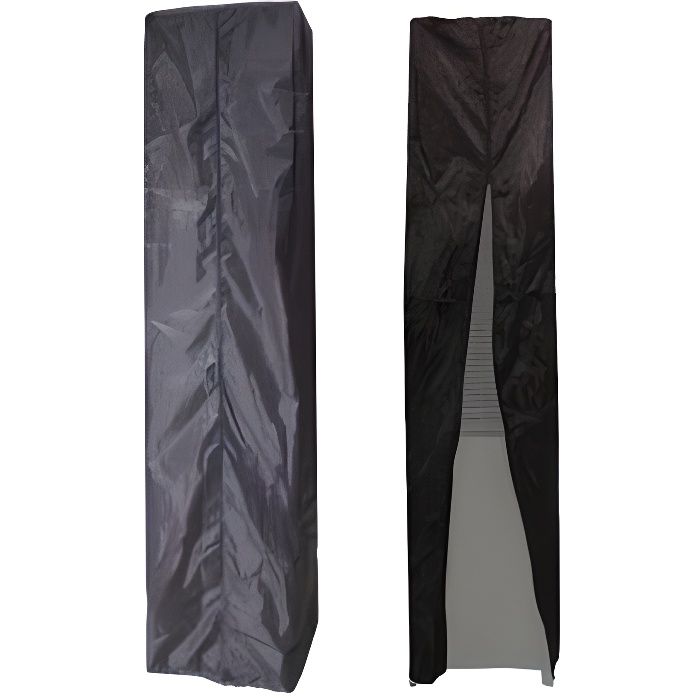 Housse de protection integrale Parasol chauffant IMPERMEABLE 100% Polyester ZIP Intégral 227x46cm bas 56cm