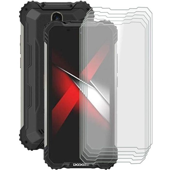 [5 Pack] Verre Trempé Doogee S58 Pro, Film Protection en Verre Trempé [Ultra Résistant Dureté 9H]