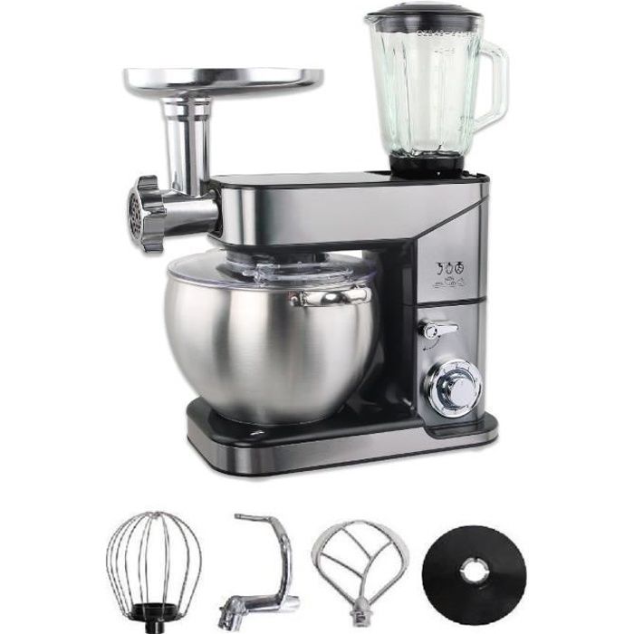 Robot ménager multifonction 12L 2000W - avec mélangeur et hachoir à viande - Robot culinaire puissant 3-en-1