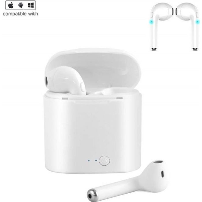Écouteurs Bluetooth Oreillettes sans Fil Casque Bluetooth 4.2 Wireless Stéréo Intra-auriculaire Charge Box pour Android, iPhone