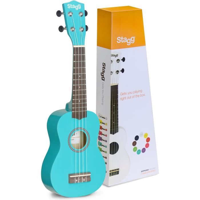 STAGG US-OCEAN Ukulélé Soprano - Bleu