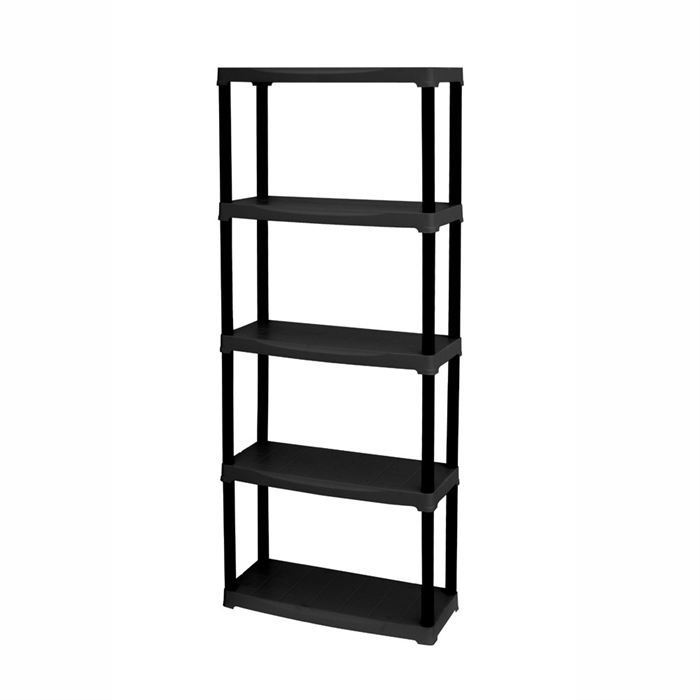 TEMPO Etagère noire 5 tablettes