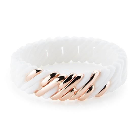 The Rubz - Le Bracelet pour Femmes Rubz PIXEL MINI silicone blanc rosé 18 cm Réf 52626
