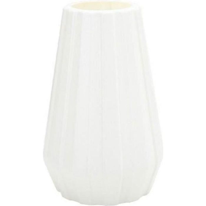 Plastique Vase de fleurs Grand sol Usine Vases Salon Moderne Bureau Salle Décoration Blanc
