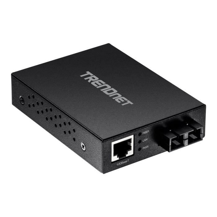 TRENDNET Convertisseur de Média/Transceiver TFC-FMSC - Réseau (RJ-45) - Paire torsadée, Fibre Optique - Multimode Fibre - Fast