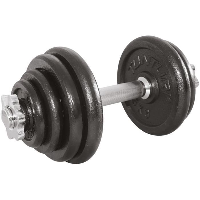 TUNTURI Haltère musculation 15kg 1 barre noir