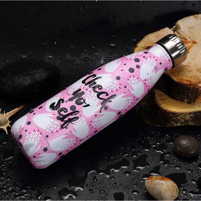 500ml Coupe thermos Thermo Gourde Bouteille d'eau en Acier Inoxydable Isolée Double Paroi-Bouteille Isotherme#A48