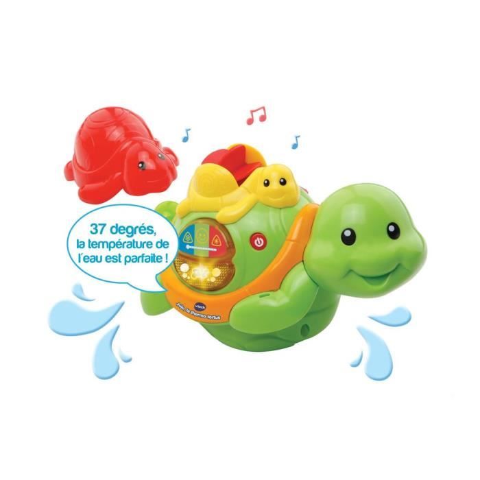 VTECH BABY - Jouet de Bain - Juju, la thermo tortue