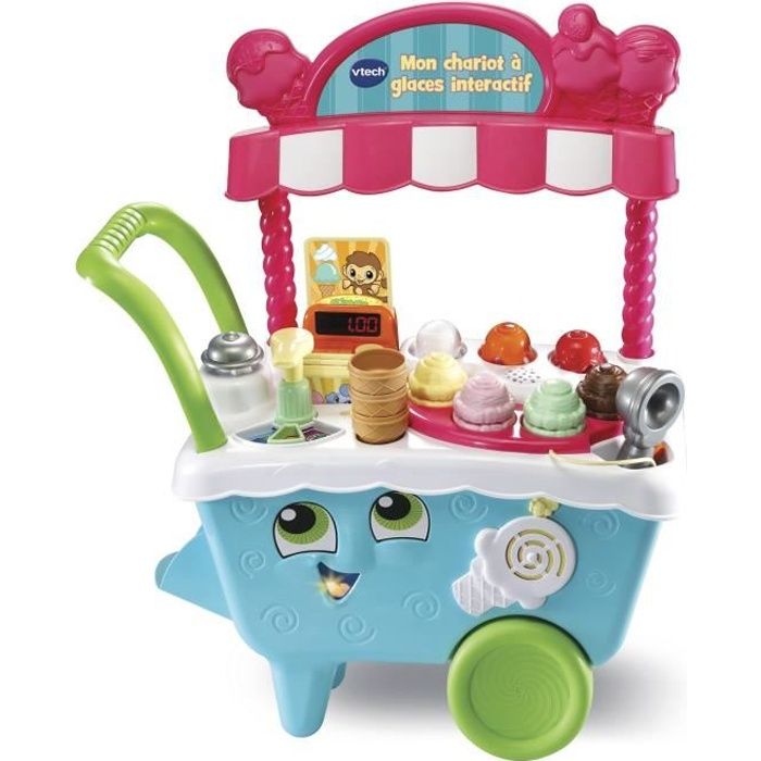 VTECH - Jouet d'Imitation Enfant - Mon Chariot à Glaces Interactif