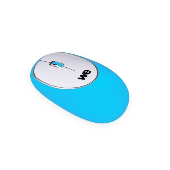 WESouris sans fil silicone Bleue nuit Silicone anti stress 1000 DPI Dongle USB Plug and Play Bluetooth