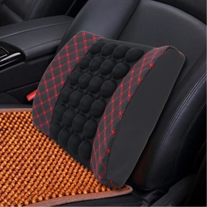 Housse Coussin siège voiture Four Season Emballage chimique Fibre Relaxation lombaire de soutien taille la famille Bureau Rouge