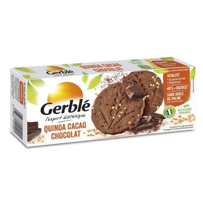 GERBLE Biscuits au chocolat, quinoa et cacao - 132 g