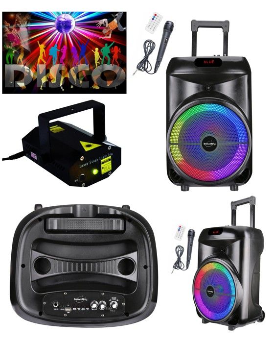 Enceinte Sono Portable - MSD - KA122 - 700W - Bluetooth 5.0 - Karaoke - LED RGB