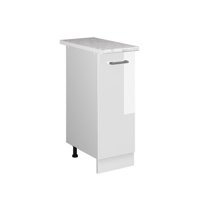 Meuble de cuisine R-Line 30cm PT Marbre Blanc Haute brillance/Blanc Vicco 37774