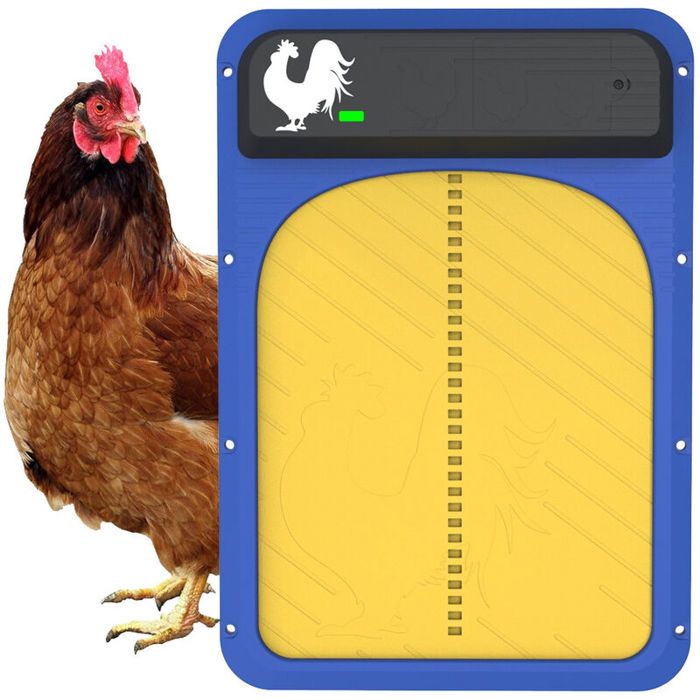 Comparer les prix de Porte de poulailler automatique à piles, porte de poulailler automatique avec capteur de lumière, kit de porte de poulailler étanch