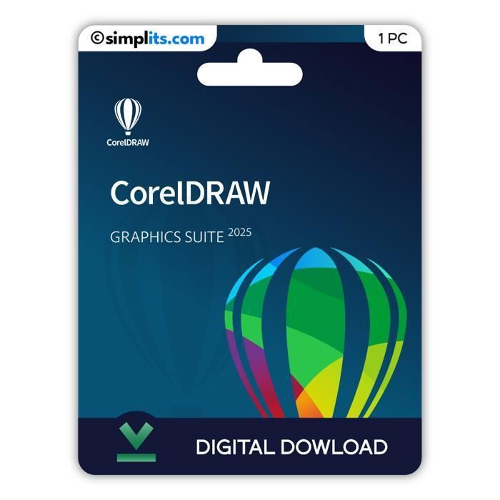 CorelDRAW Graphics Suite 2025 – Activation Perpétuelle – À télécharger – 1 PC – Non compatible Mac