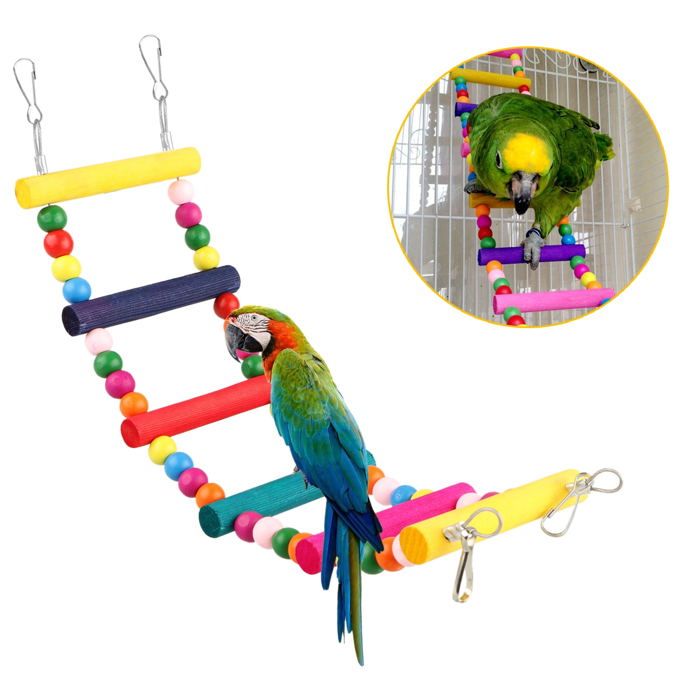 Meilleurs prix pour Accessoires pour cages oiseaux perchoir color plateforme chelle et hamac pour petits oiseaux et perroquets Label