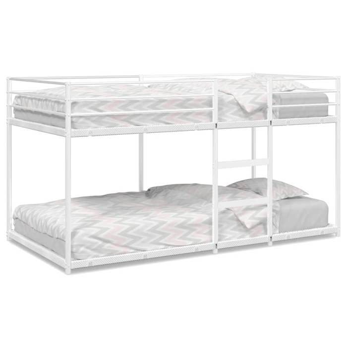 @FRENCH Lit superposé adulte - Lit enfant/2 places blanc 90x200cm acier 5680087