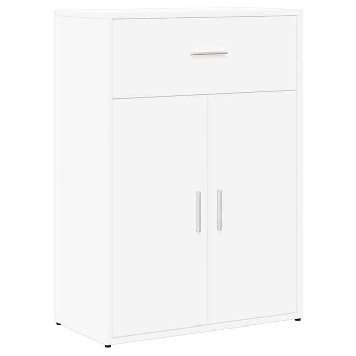 Buffet bas contemporain - vidaxl - Blanc - 60x30x84 cm - Bois dingénierie - 75 kg capacité - Porte(s) et tiroir(s)