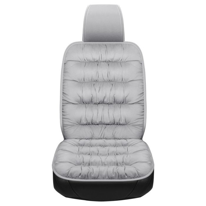 Coussin De Siège Auto Universel - Mousse Mémoire De Forme, Antidérapant, Avec Poche - 60x50 Cm Noir