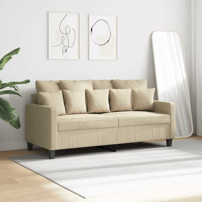 SHELL© SOFA-Canapé salon - 2 places - (par siège) : 110 kg - Crème 140 cm Tissu C4706