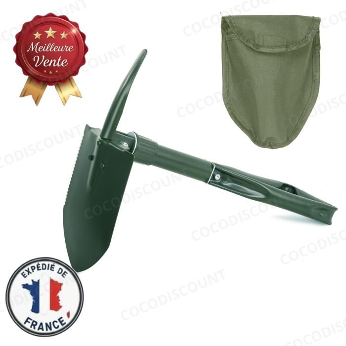 Cobye - Pelle Pioche Scie Pliante Pliable avec Étui de Rangement – Outil de Camping Compact Robuste et Facile à Transporter